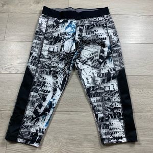 Adidas Techfit Climalite Compression Pattern Crop Leggings Tights